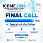 Only 1 Days Remain to Submit Papers to ICBME 2026