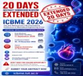 Final Extension of ICBME 2026 Paper Submission Deadline until September 11, 2026